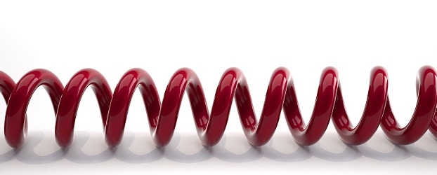 red coil cord design