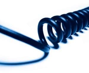 black custom coil cord